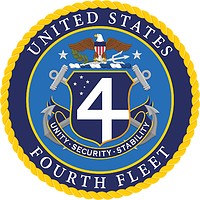 U.S. Navy 4th Fleet, seal - vector image