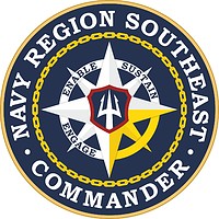 Vector clipart: U.S. Navy Region Southeast Commander, emblem