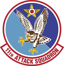 U.S. Air Force 11th Attack Squadron, эмблема - векторное изображение