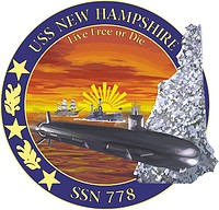 U.S. Navy USS New Hampshire (SSN-778), emblem - vector image