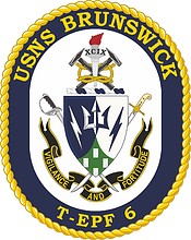 U.S. Navy USNS Brunswick (T-EPF 6), emblem - vector image