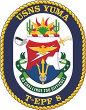 U.S. Navy USNS Yuma (T-EPF 8), emblem - vector image