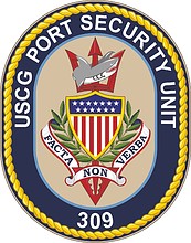 Векторный клипарт: U.S. Coast Guard USCG Port Security Unit 309, эмблема