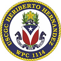 U.S. Coast Guard USCGC Heriberto Hernandez (WPC 1114), эмблема - векторное изображение