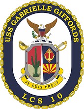 Vector clipart: U.S. Navy USS Gabrielle Giffords (LCS 10), emblem