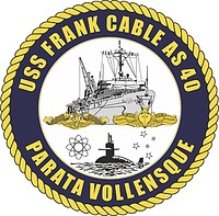 U.S. Navy USS Frank Cable (AS-40), emblem - vector image