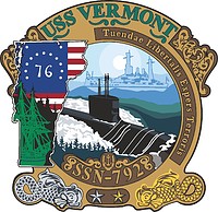 U.S. Navy USS Vermont (SSN-792), эмблема - векторное изображение