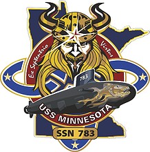 U.S. Navy USS Minnesota (SSN 783), emblem - vector image