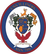 Векторный клипарт: U.S. Navy USS Illinois (SSN-786), эмблема