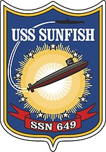 Векторный клипарт: U.S. Navy USS Sunfish (SSN-649), эмблема