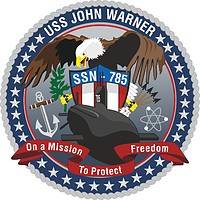 U.S. Navy USS John Warner (SSN-785), emblem - vector image