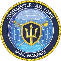 Vector clipart: U.S. Navy Commander Task Force, Mine Warfare (CTF MW), emblem