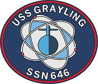 U.S. Navy USS Grayling (SSN-646), эмблема - векторное изображение