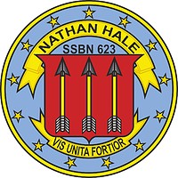 U.S. Navy USS Nathan Hale (SSBN-623) emblem - vector image