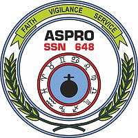 Векторный клипарт: U.S. Navy USS Aspro (SSN-648), эмблема