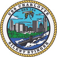 U.S. Navy USS Charlotte (SSN-766), emblem - vector image