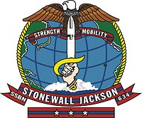 U.S. Navy USS Stonewall Jackson (SSBN-634), emblem - vector image