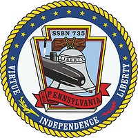 U.S. Navy USS Pennsylvania (SSBN-735), emblem - vector image