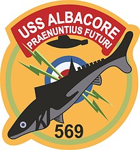 U.S. Navy USS Albacore (AGSS-569), Emblem