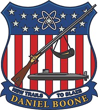 U.S. Navy USS Daniel Boone (SSBN-629), emblem - vector image