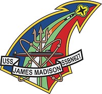 U.S. Navy USS James Madison (SSBN-627), emblem - vector image