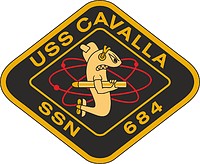 U.S. Navy USS Cavalla (SSN-684), emblem - vector image