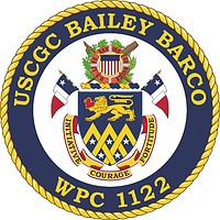 Vector clipart: U.S. Coast Guard USCGC Bailey Barco (WPC-1122), emblem