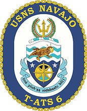 Vector clipart: U.S. Navy USNS Navajo (T-ATS-6), emblem