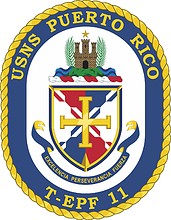 Vector clipart: U.S. Navy USNS Puerto Rico (T-EPF-11), emblem