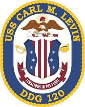 Vector clipart: U.S. Navy USS Carl M. Levin (DDG-120), emblem