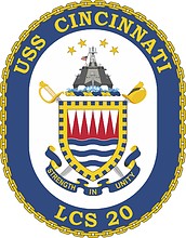 U.S. Navy USS Cincinnati (LCS-20), emblem