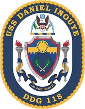 U.S. Navy USS Daniel Inouye (DDG-118), emblem