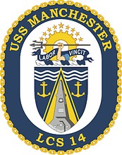 U.S. Navy USS Manchester (LCS-14), эмблема - векторное изображение