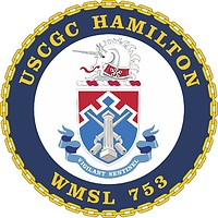 Vector clipart: U.S. Coast Guard USCGC Hamilton (WMSL-753), emblem