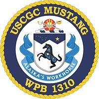 Векторный клипарт: U.S. Coast Guard USCGC Mustang (WPB 1310), эмблема