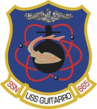 U.S. Navy USS Guitarro (SSN-665), emblem - vector image