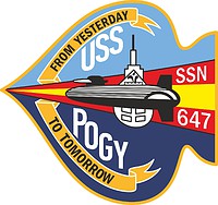 Векторный клипарт: U.S. Navy USS Pogy (SSN-647), эмблема