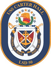 Vector clipart: U.S. Navy USS Carter Hall (LSD-50), emblem