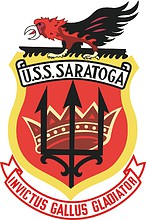 U.S. Navy USS Saratoga, emblem - vector image