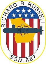 Векторный клипарт: U.S. Navy USS Richard B. Russell (SSN-687), эмблема