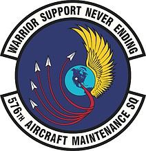 Векторный клипарт: U.S. Air Force 576th Aircraft Maintenance Squadron, эмблема