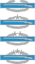 Vector clipart: U.S. Army Combat Infantryman Badges, 1-4 Awards