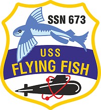 U.S. Navy USS Flying Fish (SSN-673), эмблема - векторное изображение