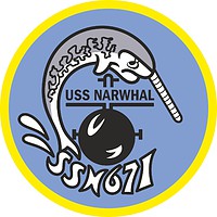 U.S. Navy USS Narwhal (SSN-671), эмблема - векторное изображение