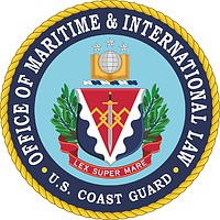 U.S. Coast Guard Office of Maritime and International Law, печать - векторное изображение