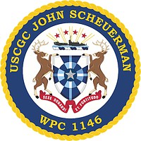 Векторный клипарт: U.S. Coast Guard USCGC John Scheuerman (WPC 1146), эмблема