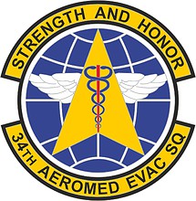 Vector clipart: U.S. Air Force 34th Aeromedical Evacuation Squadron, emblem