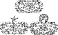 U.S. Air Force Scientific Applications Specialist badges - векторное изображение