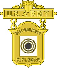 Векторный клипарт: U.S. Army Distinguished Pistol Rifleman Badge