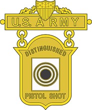 Векторный клипарт: U.S. Army Distinguished Pistol Shot Badge